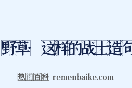野草·这样的战士造句是什么意思的图片